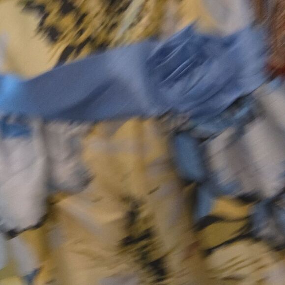 Cherokee Yellow and Blue Floral Dress - Picture 3 of 4